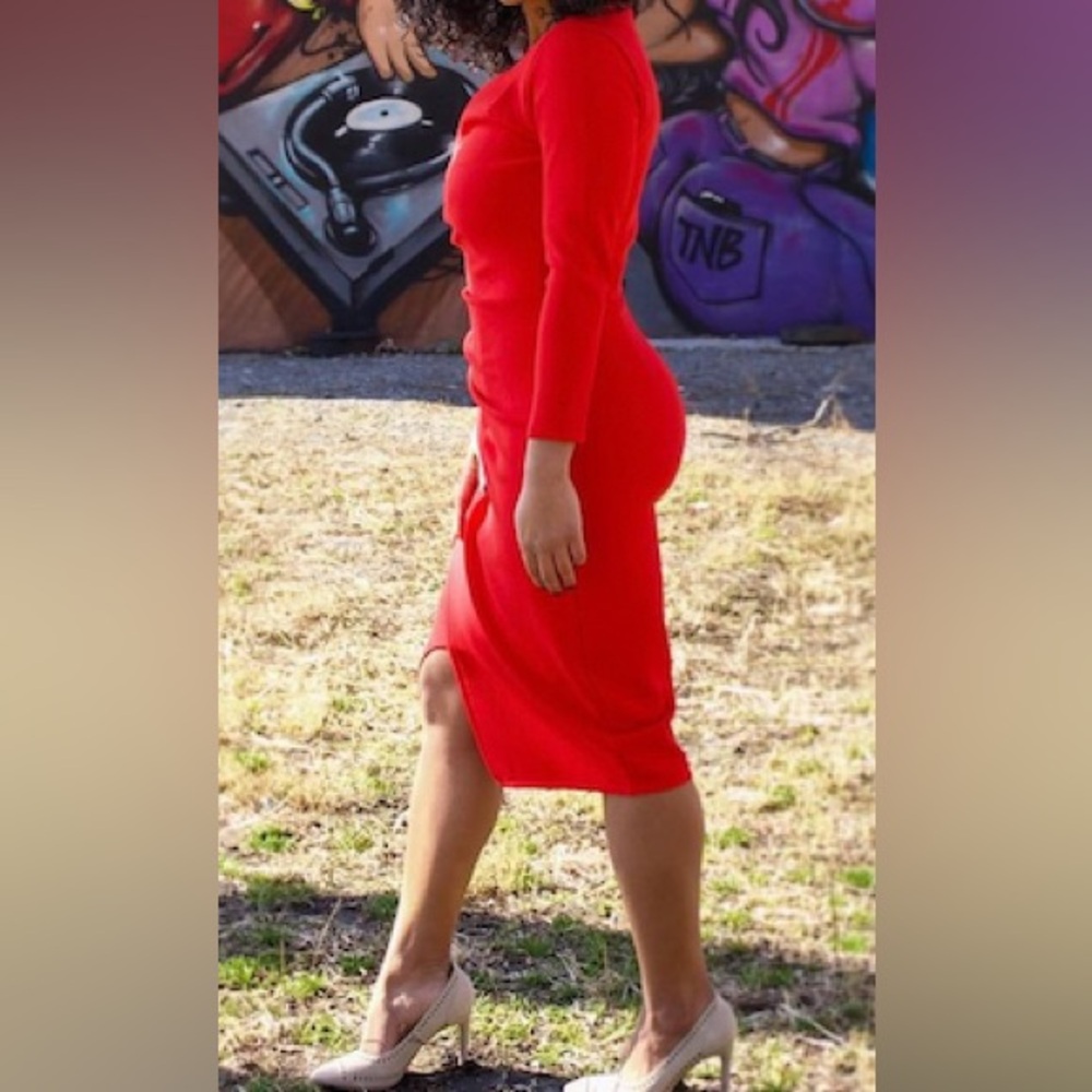 New York & Company Bright Red Dress! Sophisticated for work or the holidays.